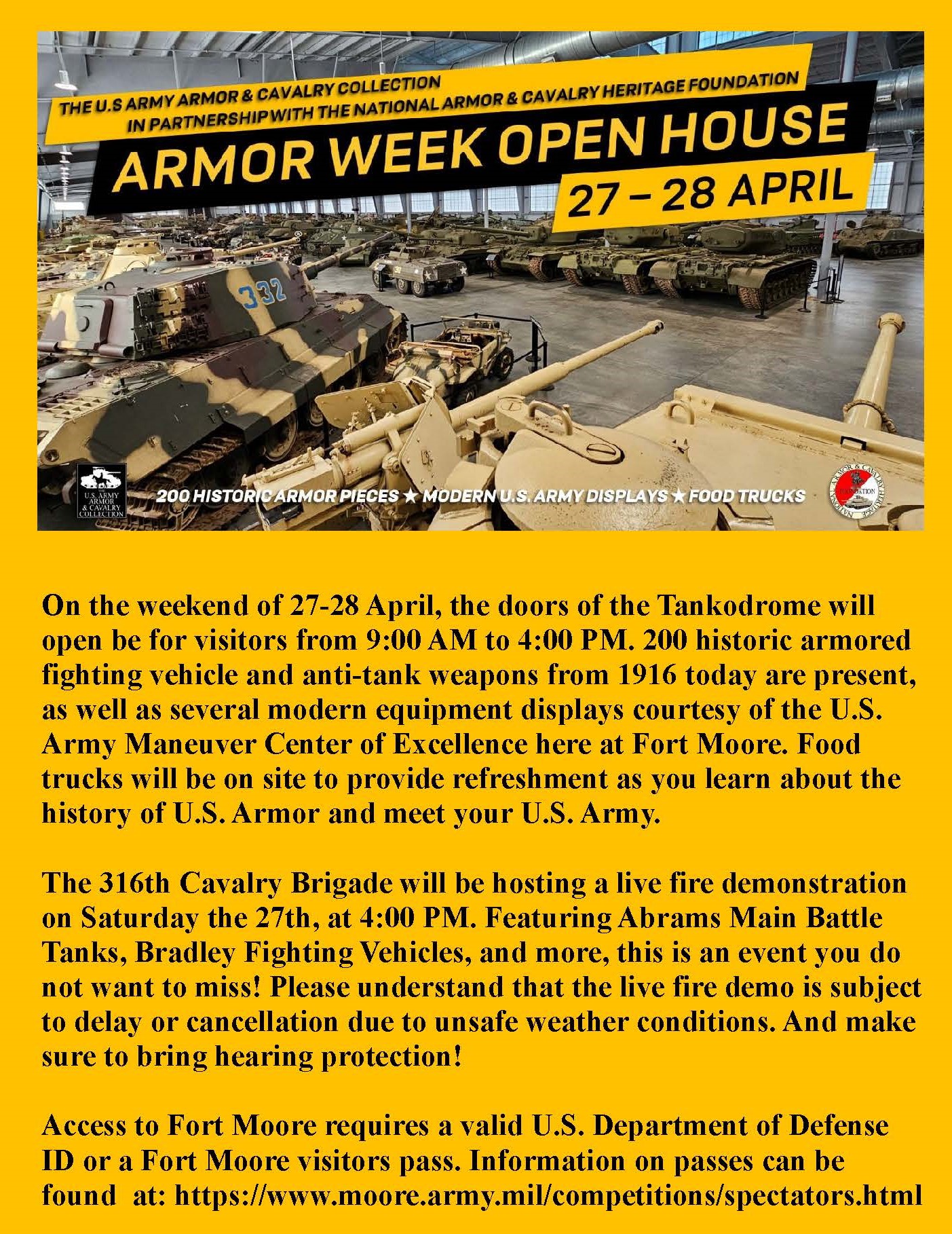 Armor Week Open House
